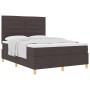 Cama con Box Spring y Colchón Marrón Oscuro 140x190 cm Tela von , Betten und Lattenroste - Ref: Foro24-3339542, Preis: 498,98...