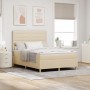 Cama con Somier y Colchón Crema 140x190 cm Tela de , Camas y somieres - Ref: Foro24-3339544, Precio: 491,57 €, Descuento: %