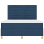 Cama con Base de Muelles Azul con Colchón 160x200 cm Tela de , Camas y somieres - Ref: Foro24-3339559, Precio: 555,54 €, Desc...