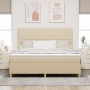 Cama Box Spring con Colchón Crema Super King Tela de , Camas y somieres - Ref: Foro24-3339565, Precio: 630,76 €, Descuento: %
