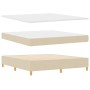 Cama Box Spring con Colchón Crema Super King Tela de , Camas y somieres - Ref: Foro24-3339565, Precio: 630,76 €, Descuento: %