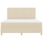 Cama Box Spring con Colchón Crema Super King Tela de , Camas y somieres - Ref: Foro24-3339565, Precio: 630,76 €, Descuento: %