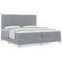 Cama Base Tapizada con Colchón Gris Claro 200x200 cm Tela by , Beds and slatted bases - Ref: Foro24-3339567, Price: 650,02 €,...
