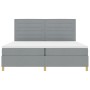 Cama Base Tapizada con Colchón Gris Claro 200x200 cm Tela by , Beds and slatted bases - Ref: Foro24-3339567, Price: 650,02 €,...