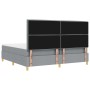 Cama Base Tapizada con Colchón Gris Claro 200x200 cm Tela by , Beds and slatted bases - Ref: Foro24-3339567, Price: 650,02 €,...