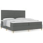 Cama con Box Spring con colchón gris oscuro 200x200 cm tela by , Beds and slatted bases - Ref: Foro24-3339568, Price: 649,92 ...
