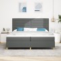 Cama con Box Spring con colchón gris oscuro 200x200 cm tela by , Beds and slatted bases - Ref: Foro24-3339568, Price: 649,92 ...