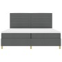 Cama con Box Spring con colchón gris oscuro 200x200 cm tela by , Beds and slatted bases - Ref: Foro24-3339568, Price: 649,92 ...