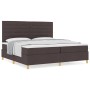 Cama con Box Spring Marrón Oscuro 200x200 cm Tela von , Betten und Lattenroste - Ref: Foro24-3339570, Preis: 676,44 €, Rabatt: %