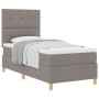 Cama con somier con colchón taupe 90x200 cm tela de , Camas y somieres - Ref: Foro24-3339592, Precio: 369,58 €, Descuento: %