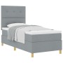 Cama con Somier y Colchón Gris Claro 100x200 cm Tela by , Beds and slatted bases - Ref: Foro24-3339595, Price: 346,85 €, Disc...