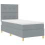 Cama con Somier y Colchón Gris Claro 100x200 cm Tela by , Beds and slatted bases - Ref: Foro24-3339595, Price: 346,85 €, Disc...