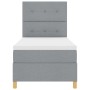 Cama con Somier y Colchón Gris Claro 100x200 cm Tela by , Beds and slatted bases - Ref: Foro24-3339595, Price: 346,85 €, Disc...