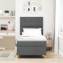 Cama con Box Spring y Colchón Gris Oscuro 100x200 cm Tela von , Betten und Lattenroste - Ref: Foro24-3339596, Preis: 365,60 €...