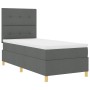 Cama con Box Spring y Colchón Gris Oscuro 100x200 cm Tela von , Betten und Lattenroste - Ref: Foro24-3339596, Preis: 365,60 €...