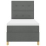 Cama con Box Spring y Colchón Gris Oscuro 100x200 cm Tela von , Betten und Lattenroste - Ref: Foro24-3339596, Preis: 365,60 €...