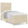 Cama con Base y Colchón Crema 100x200 cm Tela von , Betten und Lattenroste - Ref: Foro24-3339600, Preis: 349,17 €, Rabatt: %