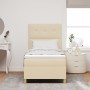Cama con Base y Colchón Crema 100x200 cm Tela von , Betten und Lattenroste - Ref: Foro24-3339600, Preis: 349,17 €, Rabatt: %