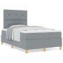 Cama tipo box spring con colchón gris claro 120x200 cm Tela von , Betten und Lattenroste - Ref: Foro24-3339609, Preis: 415,07...