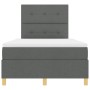 Cama con Base de Resortes y Colchón Gris Oscuro 120x200 cm Tela von , Betten und Lattenroste - Ref: Foro24-3339610, Preis: 40...