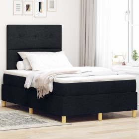Cama con Box Spring y Colchón Negra 120x200 cm Tela de , Camas y somieres - Ref: Foro24-3339611, Precio: 414,52 €, Descuento: %