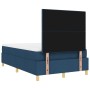 Cama Box Spring con Colchón Azul 120x200 cm Tela