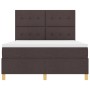 Cama con Base y Colchón Marrón Oscuro 140x190 cm Tela von , Betten und Lattenroste - Ref: Foro24-3339619, Preis: 514,49 €, Ra...