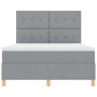 Cama con Base de Muelles con Colchón Gris Claro 140x200 cm Tela by , Beds and slatted bases - Ref: Foro24-3339623, Price: 492...