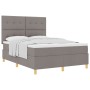 Cama con Box Spring y Colchón Taupe 160x200 cm Tela de , Camas y somieres - Ref: Foro24-3339634, Precio: 598,35 €, Descuento: %