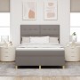 Cama con Box Spring y Colchón Taupe 160x200 cm Tela de , Camas y somieres - Ref: Foro24-3339634, Precio: 598,35 €, Descuento: %
