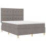 Cama con Box Spring y Colchón Taupe 160x200 cm Tela de , Camas y somieres - Ref: Foro24-3339634, Precio: 598,35 €, Descuento: %