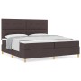 Cama con Box Spring Marrón Oscuro 200x200 cm Tela by , Beds and slatted bases - Ref: Foro24-3339647, Price: 657,50 €, Discoun...