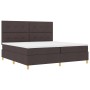 Cama con Box Spring Marrón Oscuro 200x200 cm Tela by , Beds and slatted bases - Ref: Foro24-3339647, Price: 657,50 €, Discoun...