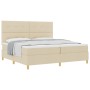 Cama con Box Spring y Colchón Crema 200x200 cm Tela von , Betten und Lattenroste - Ref: Foro24-3339649, Preis: 616,87 €, Raba...