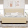 Cama con Box Spring y Colchón Crema 200x200 cm Tela von , Betten und Lattenroste - Ref: Foro24-3339649, Preis: 616,87 €, Raba...