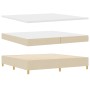 Cama con Box Spring y Colchón Crema 200x200 cm Tela von , Betten und Lattenroste - Ref: Foro24-3339649, Preis: 616,87 €, Raba...