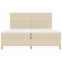 Cama con Box Spring y Colchón Crema 200x200 cm Tela von , Betten und Lattenroste - Ref: Foro24-3339649, Preis: 616,87 €, Raba...