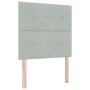 Cama con sommier y colchón Gris Claro 90x200 cm Terciopelo by , Beds and slatted bases - Ref: Foro24-3339806, Price: 328,47 €...