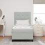Cama con sommier y colchón Gris Claro 90x200 cm Terciopelo by , Beds and slatted bases - Ref: Foro24-3339806, Price: 328,47 €...