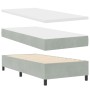 Cama con sommier y colchón Gris Claro 90x200 cm Terciopelo by , Beds and slatted bases - Ref: Foro24-3339806, Price: 328,47 €...