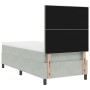 Cama con sommier y colchón Gris Claro 90x200 cm Terciopelo by , Beds and slatted bases - Ref: Foro24-3339806, Price: 328,47 €...