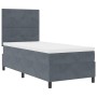 Cama Box Spring con Colchón Gris Oscuro 90x200 cm Terciopelo by , Beds and slatted bases - Ref: Foro24-3339807, Price: 328,82...