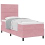 Cama con Base de Resortes con Colchón Rosa 90x200 cm Terciopelo de , Camas y somieres - Ref: Foro24-3339811, Precio: 327,04 €...
