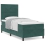 Cama Box Spring con colchón Verde Oscuro 100x200 cm Terciopelo by , Beds and slatted bases - Ref: Foro24-3339815, Price: 357,...