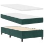 Cama Box Spring con colchón Verde Oscuro 100x200 cm Terciopelo by , Beds and slatted bases - Ref: Foro24-3339815, Price: 357,...