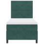 Cama Box Spring con colchón Verde Oscuro 100x200 cm Terciopelo by , Beds and slatted bases - Ref: Foro24-3339815, Price: 357,...