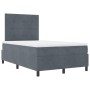 Cama con Box Spring y Colchón Gris Oscuro 120x200 cm de