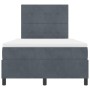 Cama con Box Spring y Colchón Gris Oscuro 120x200 cm de Terciopelo by , Beds and slatted bases - Ref: Foro24-3339825, Price: ...