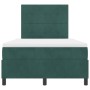 Cama Box Spring con Colchón Verde Oscuro 120x200 cm Terciopelo by , Beds and slatted bases - Ref: Foro24-3339827, Price: 450,...