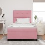 Cama con somier y colchón Rosa 120x200 cm Terciopelo by , Beds and slatted bases - Ref: Foro24-3339829, Price: 423,83 €, Disc...